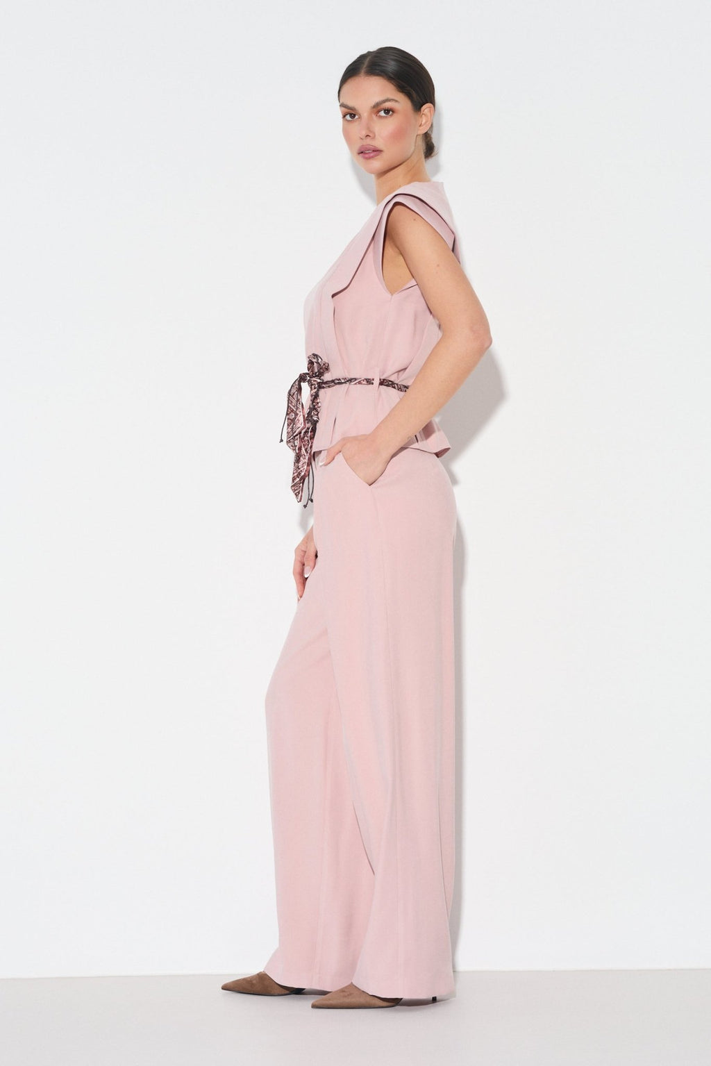 ELEGANCKI TOP Z WIĄZANIEM W TALII - Misstica - LALOUS