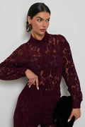 KORONKOWE BODY- Bordowy / S
