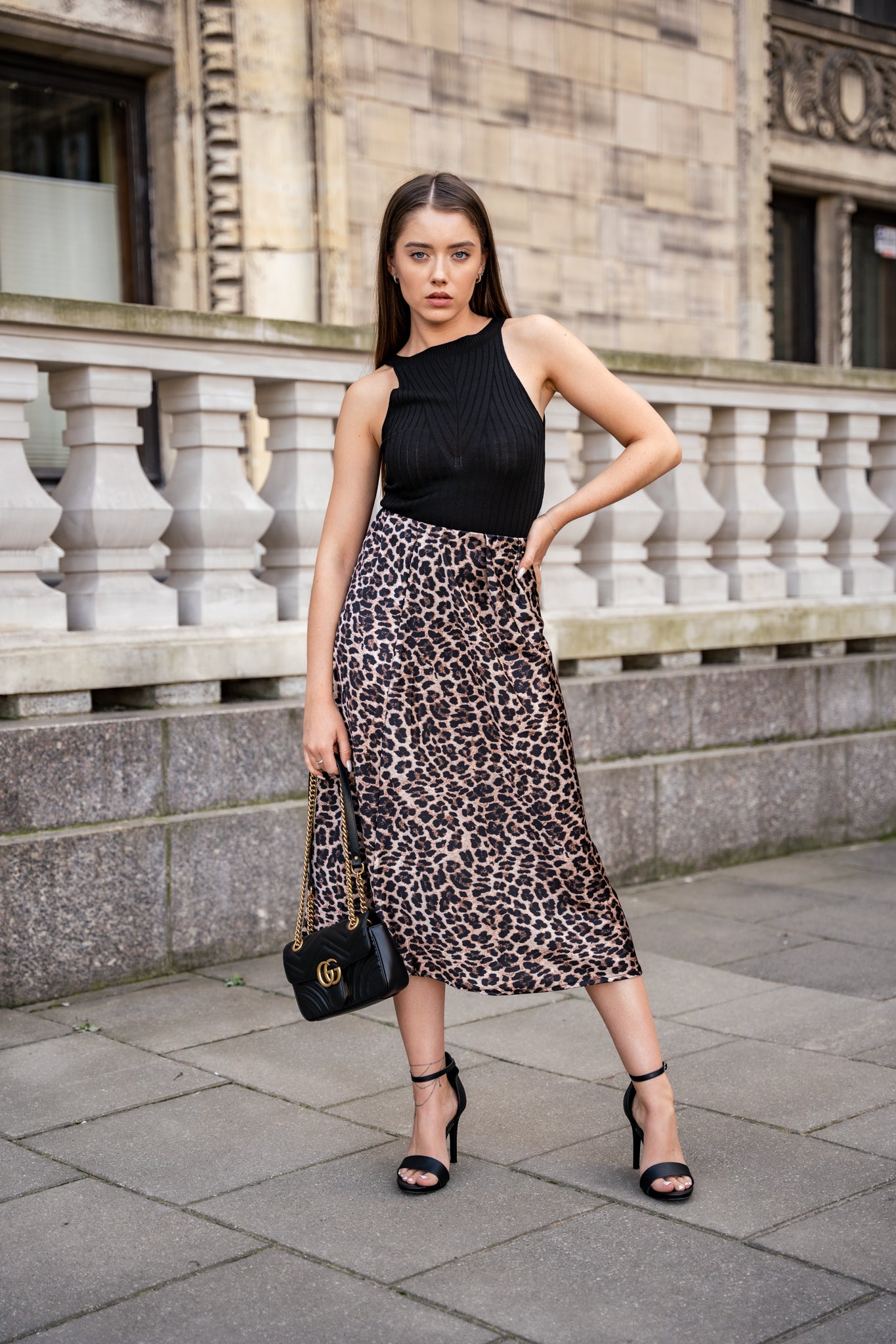 Prążkowany Top Bez Rękawów- Brązowy / Uniwersalny