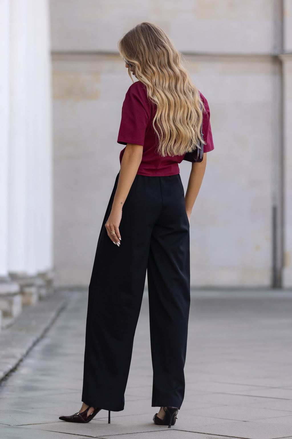 Eleganckie spodnie z paskiem