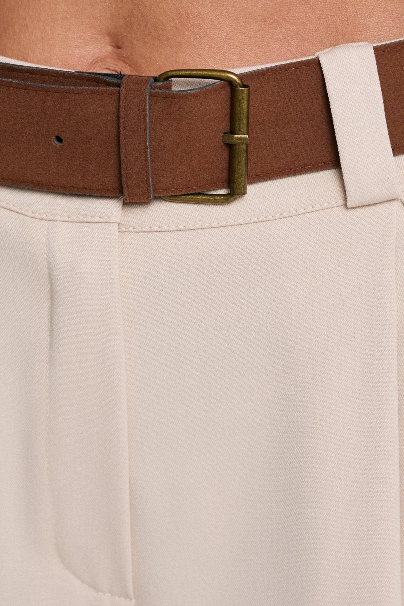 PASTELOWE SPODNIE CULOTTE LALOUS- Brzoskwiniowy / S