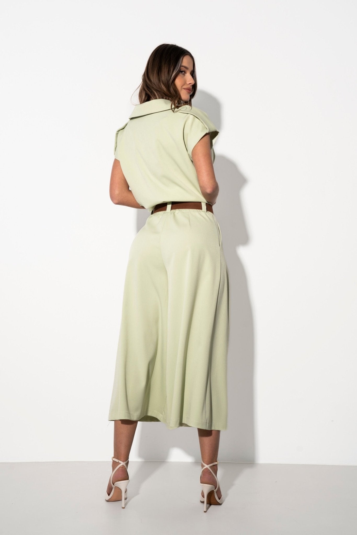 SPODNIE CULOTTE LALOUS- Oliwka / S