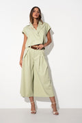 SPODNIE CULOTTE LALOUS- Oliwka / S