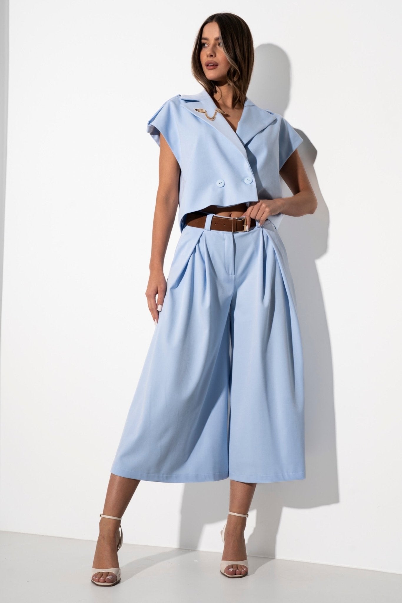 SPODNIE CULOTTE LALOUS- Oliwka / S