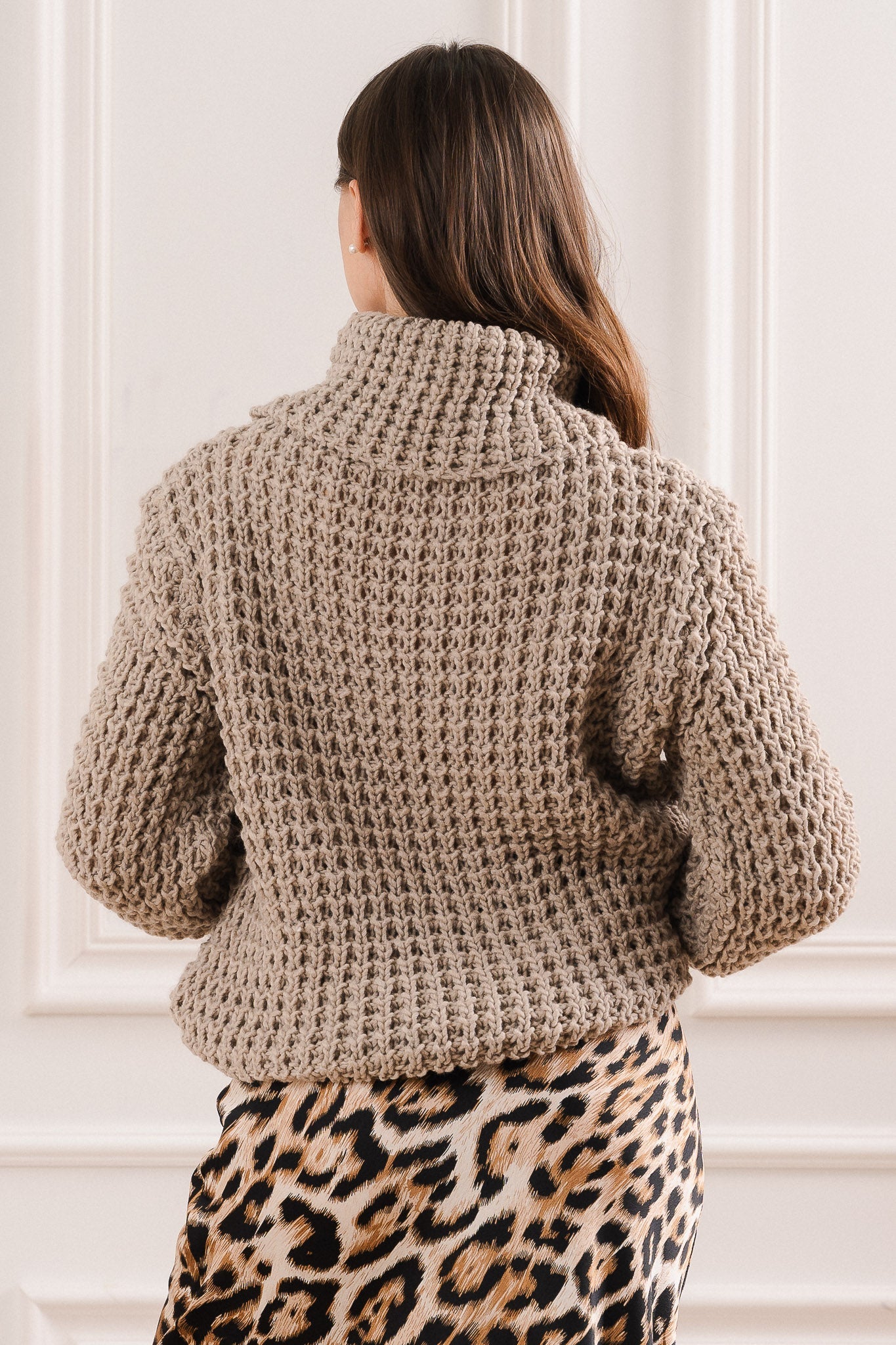 Sweter Chunky z Grubym Splotem- Czarny / Uniwersalny