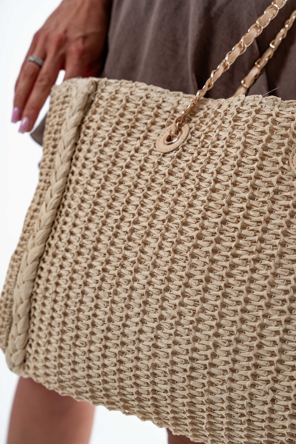 TORBA SHOPPER W KLIMACIE BOHO- Beżowy